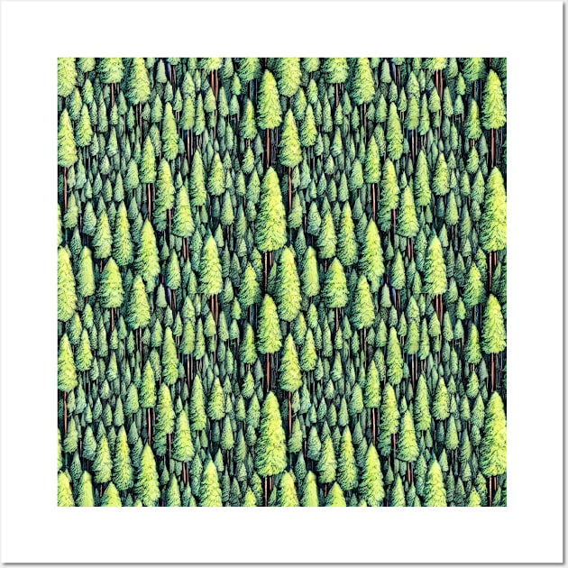 Green Forest Wall Art by Patternz